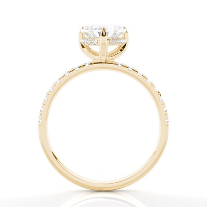 3.00 Carat Yellow Gold Halo Engagement Rings