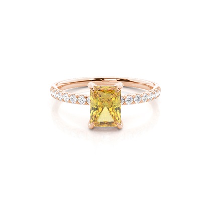 Rose Gold Yellow Diamond Engagement Rings 