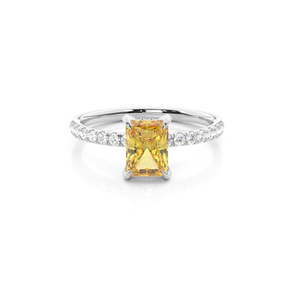 Hidden Halo Yellow Diamond Engagement Ring