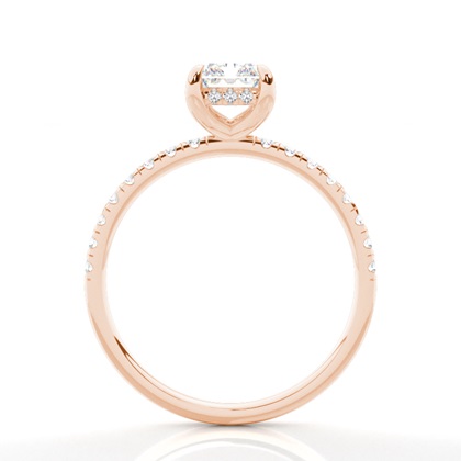 2.00 Carat Rotgold Halo Verlobungsringe