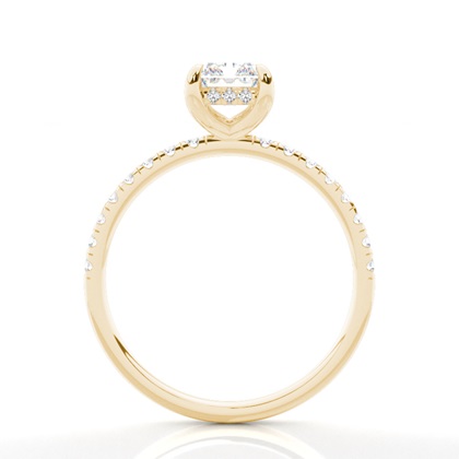 2.00 Carat Gelbgold Halo Verlobungsringe