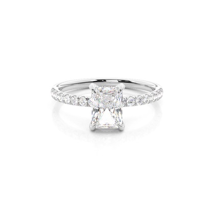 Radiant Halo Diamond Engagement Rings
