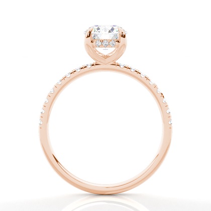 Rose Gold Halo Diamond Engagement Rings