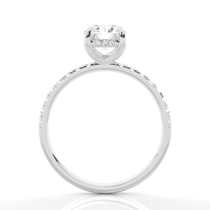 Round Diamond Halo Engagement Rings