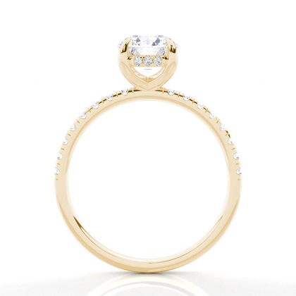 Yellow Gold Halo Engagement Rings