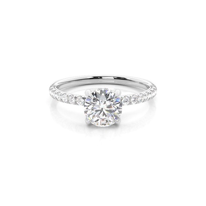 Round Diamond Halo Engagement Rings