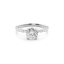 Krappenfassung Diamant Versteckter Halo Ring 