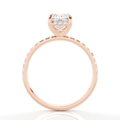 2.00 Carat Rotgold Halo Verlobungsringe