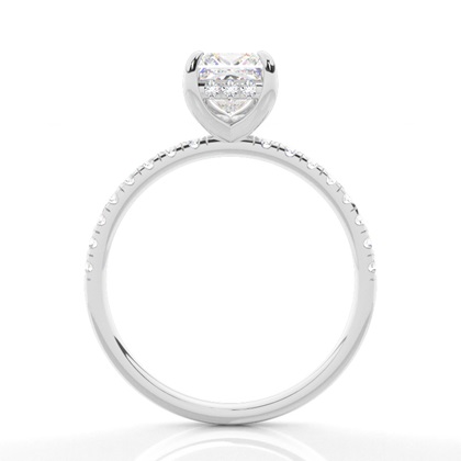 Princess Cut Halo Diamond Engagement Rings