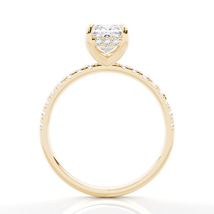 3.00 Carat Gelbgold Halo Verlobungsringe