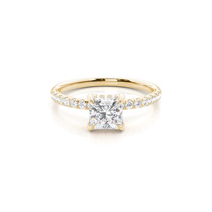 3.00 Carat Gelbgold Halo Verlobungsringe
