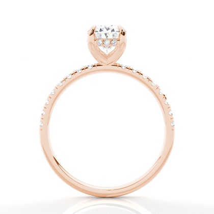 2.00 Carat Rotgold Halo Verlobungsringe