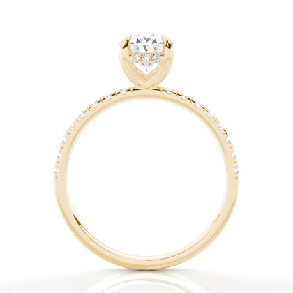 2.00 Carat Gelbgold Halo Verlobungsringe
