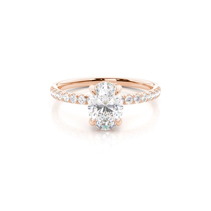 2.00 Carat Rotgold Halo Verlobungsringe