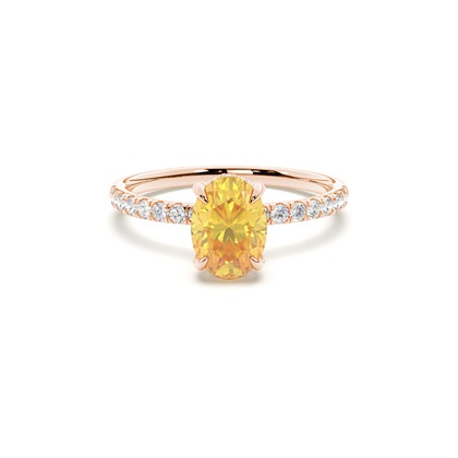 Hidden Halo Yellow Diamond Engagement Ring