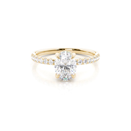 2.00 Carat Gelbgold Halo Verlobungsringe