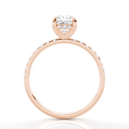 3.00 Carat Rotgold Halo Verlobungsringe