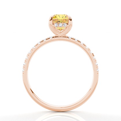 Hidden Halo Yellow Diamond Engagement Ring