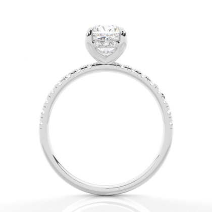 Cushion Cut Halo Diamond Engagement Rings