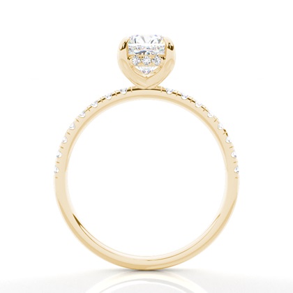 2.00 Carat Gelbgold Halo Verlobungsringe