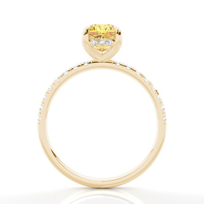 Hidden Halo Yellow Diamond Engagement Ring