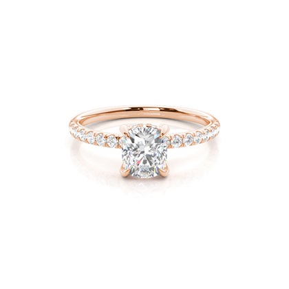 3.00 Carat Rotgold Halo Verlobungsringe