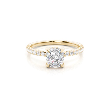 2.00 Carat Gelbgold Halo Verlobungsringe