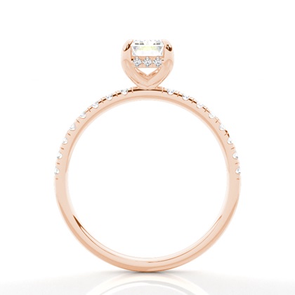 2.00 Carat Rotgold Halo Verlobungsringe