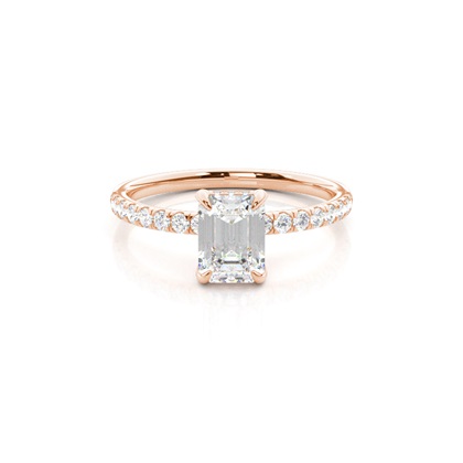 2.00 Carat Rotgold Halo Verlobungsringe