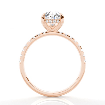 2.00 Carat Rotgold Halo Verlobungsringe