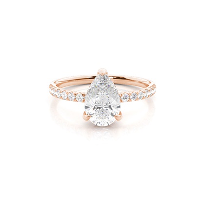 2.00 Carat Rotgold Halo Verlobungsringe