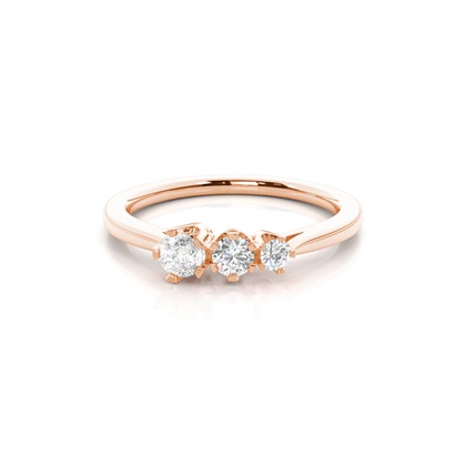 White Gold Trilogy Diamond Engagement Ring