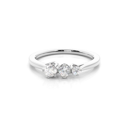 White Gold Trilogy Diamond Engagement Ring
