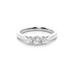 White Gold Trilogy Diamond Engagement Ring