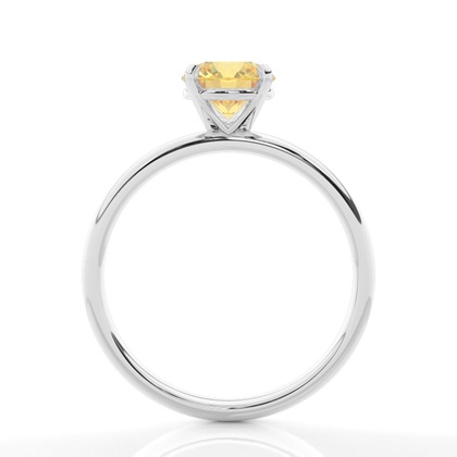 Prong Setting Solitaire Yellow Diamond Engagement Ring