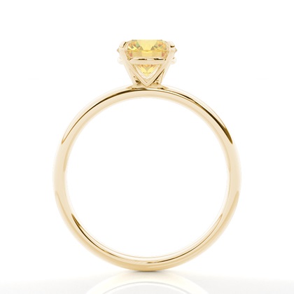Prong Setting Solitaire Yellow Diamond Engagement Ring
