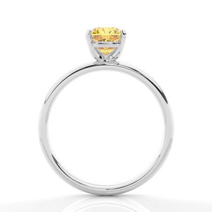 Prong Setting Solitaire Yellow Diamond Engagement Ring