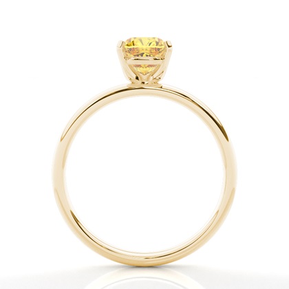 Prong Setting Solitaire Yellow Diamond Engagement Ring