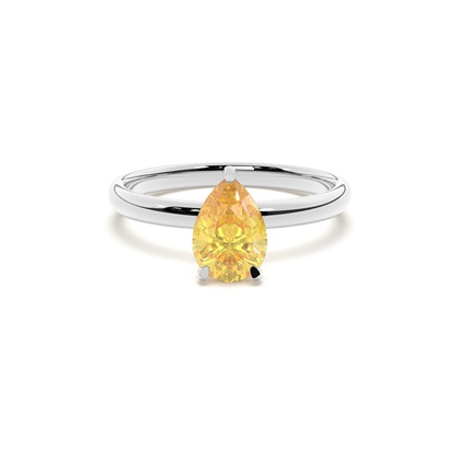 Prong Setting Solitaire Yellow Diamond Engagement Ring