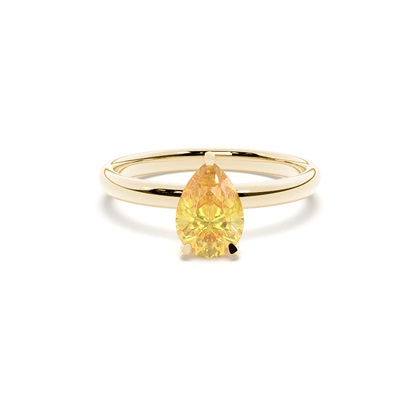 Prong Setting Solitaire Yellow Diamond Engagement Ring