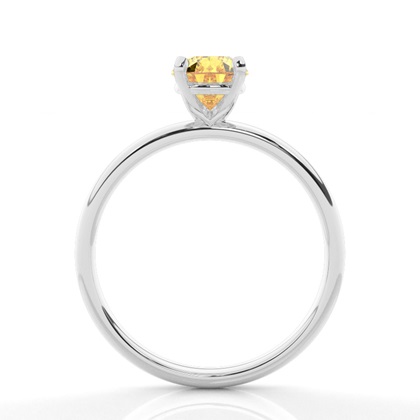 Prong Setting Solitaire Yellow Diamond Engagement Ring