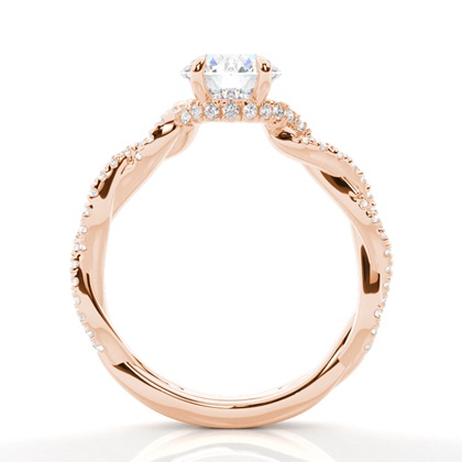 2.00 Carat Rotgold Halo Verlobungsringe