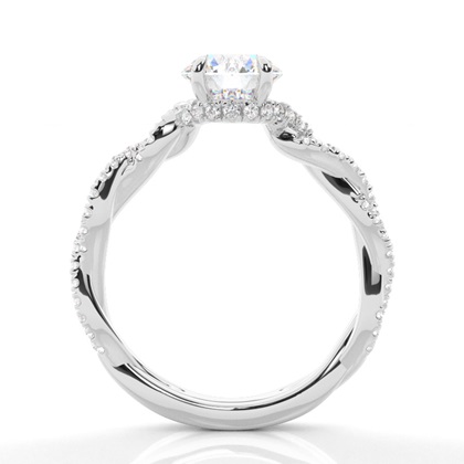 1.00 Carat Weißgold Halo Verlobungsringe
