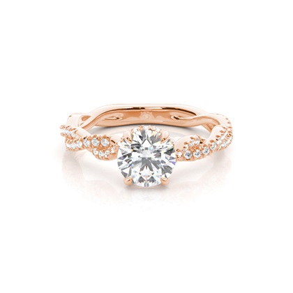 2.00 Carat Rotgold Halo Verlobungsringe