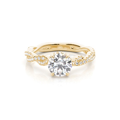 2.00 Carat Gelbgold Halo Verlobungsringe