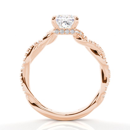 2.00 Carat Rotgold Halo Verlobungsringe