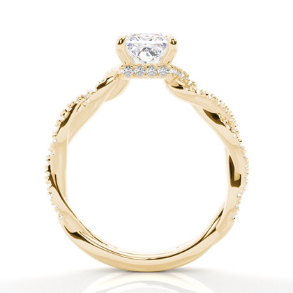 3.00 Carat Gelbgold Halo Verlobungsringe