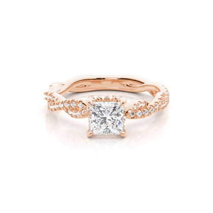 2.00 Carat Rotgold Halo Verlobungsringe