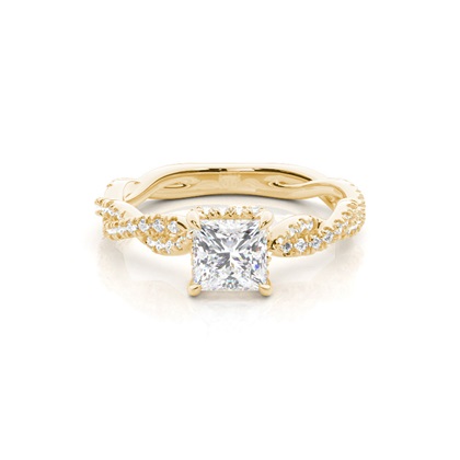 3.00 Carat Gelbgold Halo Verlobungsringe