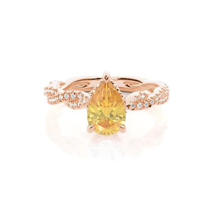 Hidden Halo Yellow Diamond Engagement Ring
